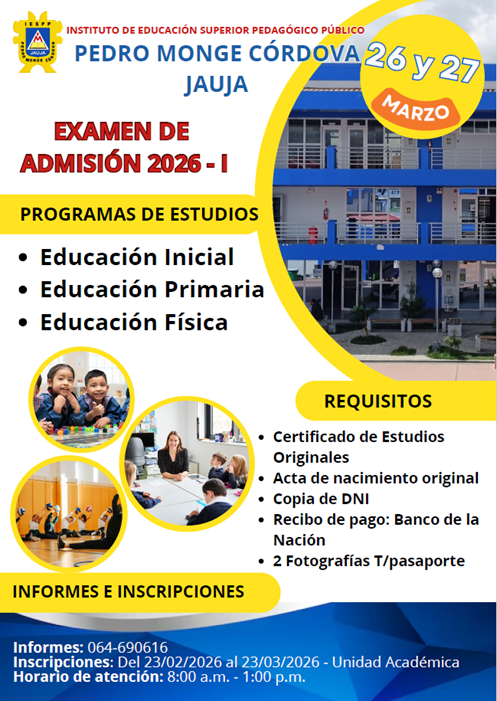 ADMISIÓN 2026 I